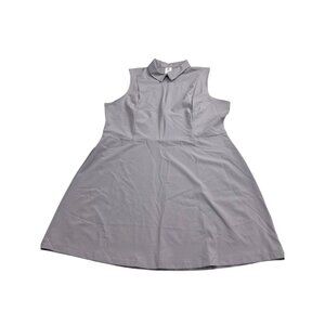 Sleeveless Lavender Blossom Collared Dress By Xersion With Zip Front L